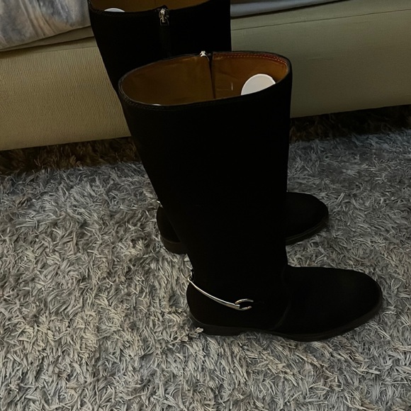 GUCCI WOMEN'S HORSEBIT FLAT SUEDE TALL KNEE BOOTS Dark Brown size 38. - Picture 5 of 9